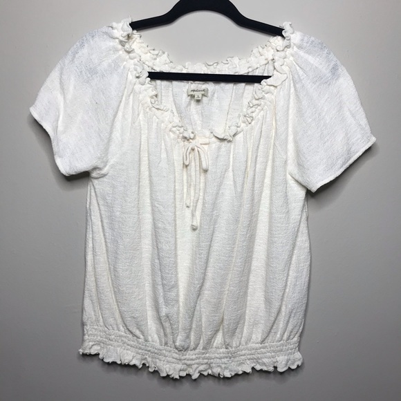 Madewell Texture & Thread Drawstring Blouse - Picture 2 of 10